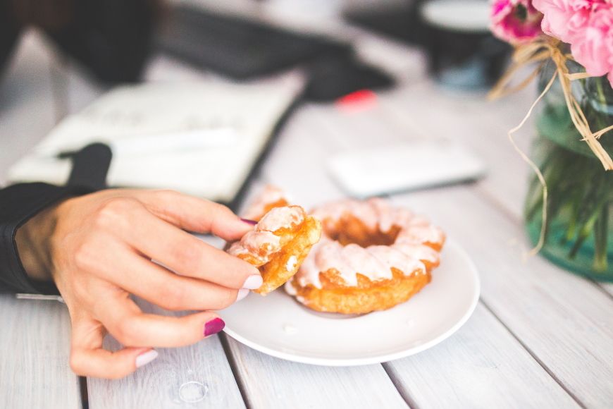 eating donuts